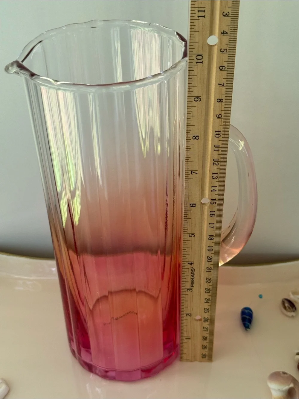 Anthropologie Isla Spritz Pitcher Pink Ombré